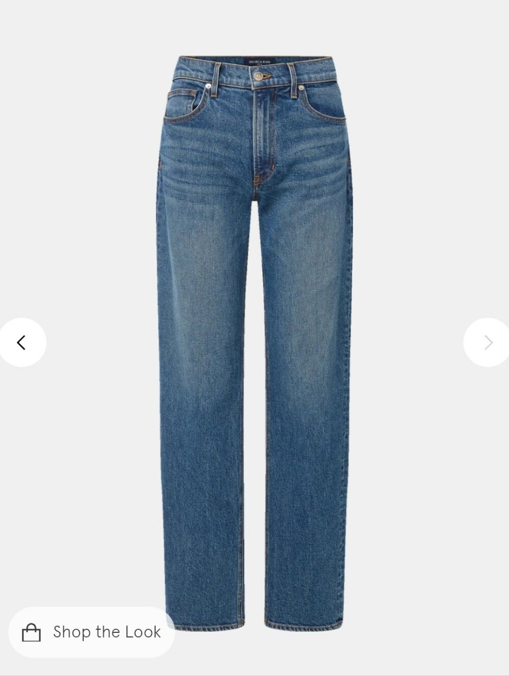 VERONICA BEARD I NWT US 28 HARLEY THE ARC LEG DENIM JEAN I stonewash blue I $398
